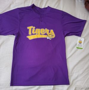 New With Tag Tigers Licensed Henley- youth shirt